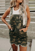 Load image into Gallery viewer, Camo Overall Mini Dress
