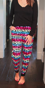 Load image into Gallery viewer, Multi - Colored Leopard Joggers
